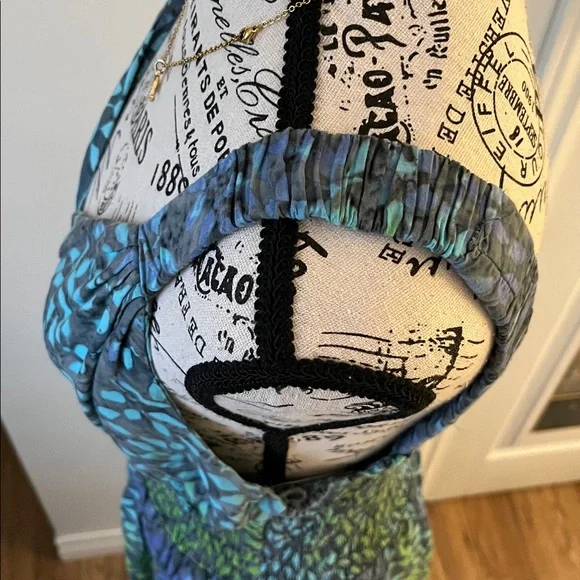 💗Bali Blue and Green Midi Dress - Picture 6 of 13